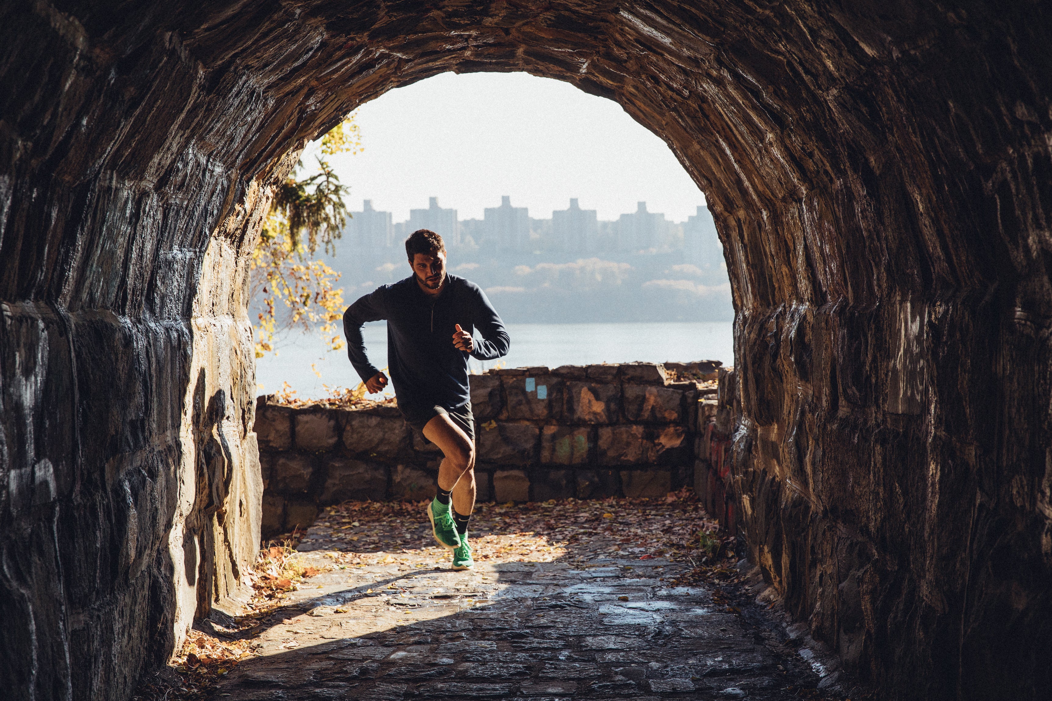 Running through a tunnel
